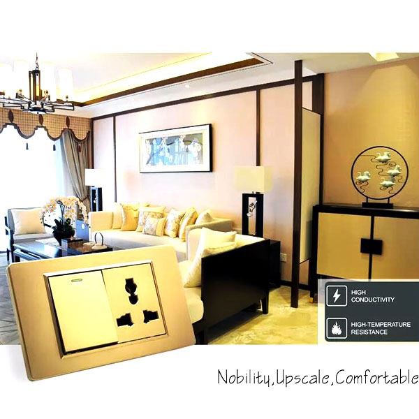 سوئیچ دیواری برقی و سوکت پانل بزرگ روشنایی چند جناحی